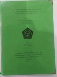 Skripsi ; Implementasi Teori Belajar Behavioristik Dalam Pembelajaran Aqidah Akhlak Di Madrasah Aliyah Negeri Kendal